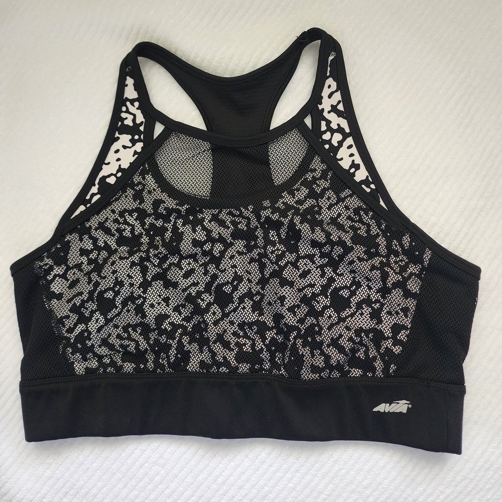Avia Black and White Sports Bra